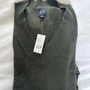 GAP Olive V-Neck Sweater